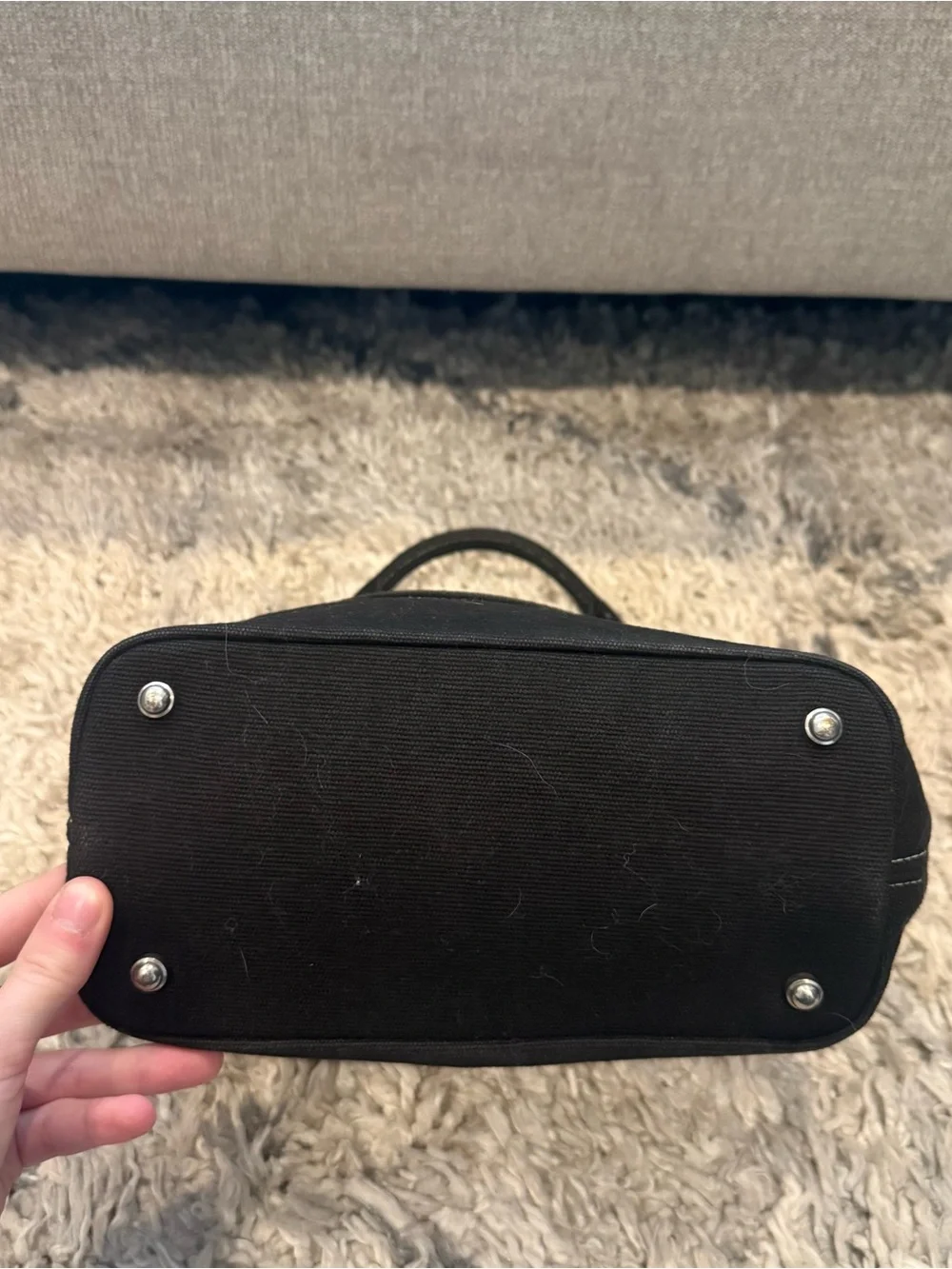 Kate Spade Black Canvas Mini Tote Bag